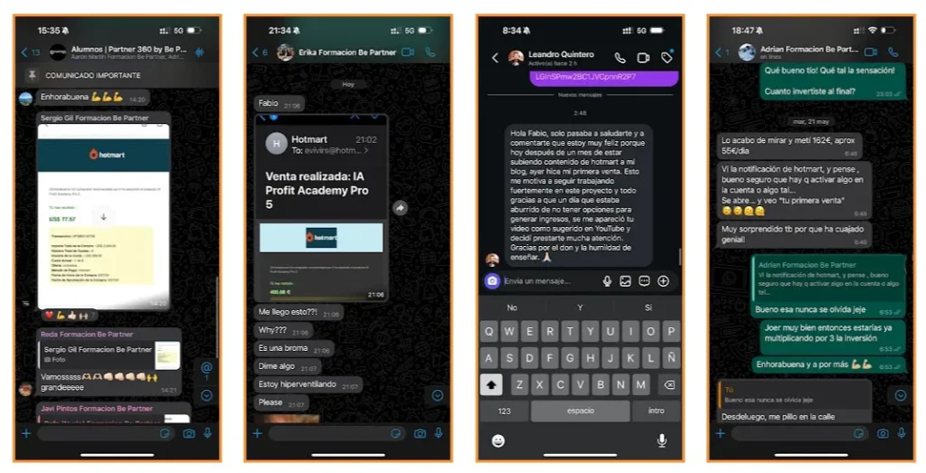 primeras comisiones alumnos partner