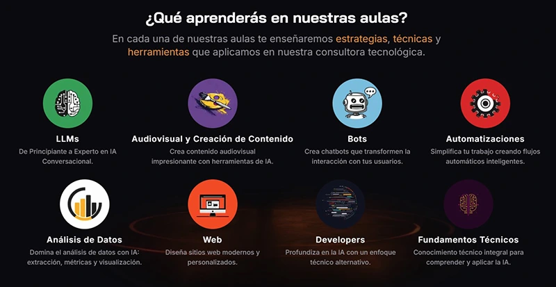 Contenidos y herramientas del curso Especialista en IA de Racks Academy explicados en el análisis de Valor Formativo